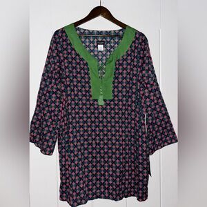 Kate Spade NY Pink Cloud Tunic Swimsuit Cover Up Sz M‎ Vacay Resort Cruise NEW